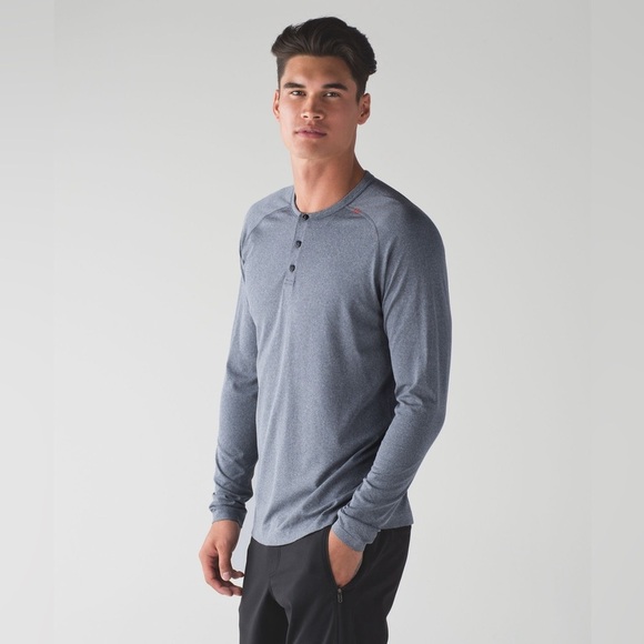Lululemon Men’s Gray Henley Size Large - Picture 1 of 5